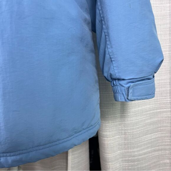 Vintage LL Bean Parka Coat Hood Women’s Large Blue Thinsulate Polartec - Picture 13 of 15